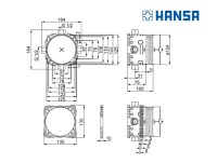 MEDIDAS CUERPO EMPOTRADO BLUEBOX HANSA